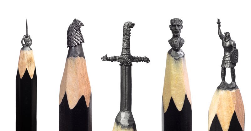 game of thrones carved into tip of pencil by salavat fidai 11